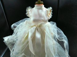20 inch doll white satin dress a